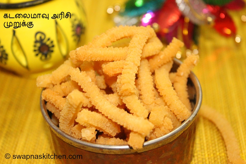 Kadalai Maavu Arisi Murukku / Besan Flour Murukku Recipe